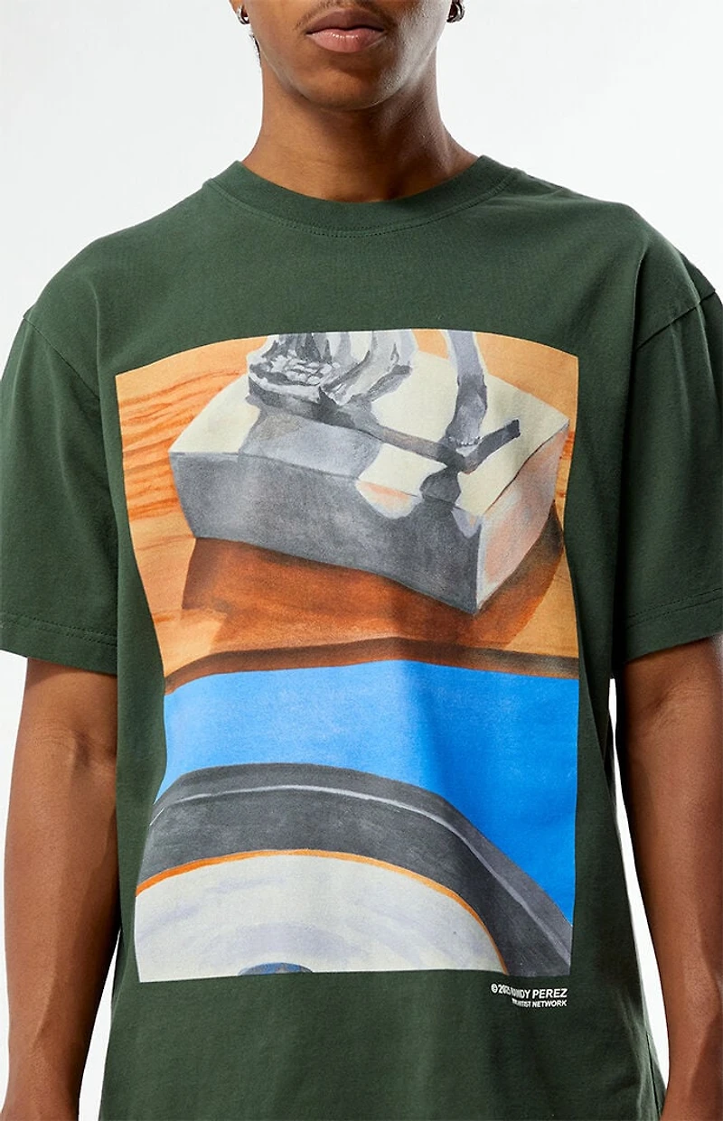 Pacsun Pac Artist Network x Randy Perez Green Still T-Shirt