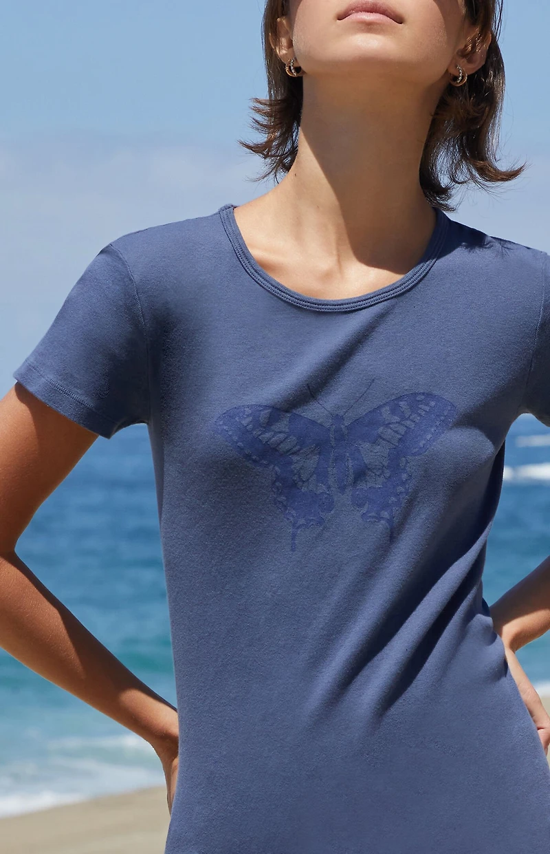 John Galt Navy Hailie Butterfly T-Shirt