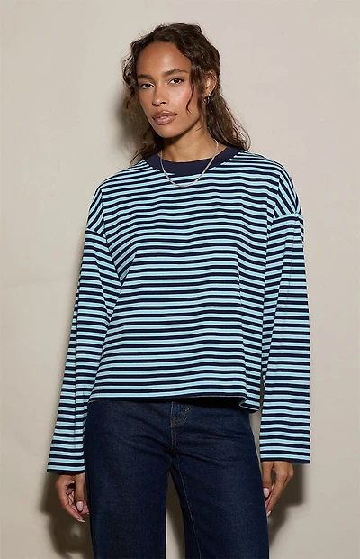 Pacsun Drew Striped Boxy Long Sleeve T-Shirt