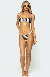 Edikted Dini Striped Bandeau Bikini Top