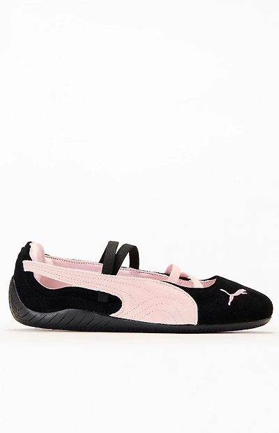 Puma Women's Black & Pink Speedcat Ballet Sandals