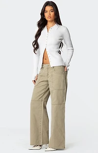 Edikted Mirielle Ribbed Knit Cardigan