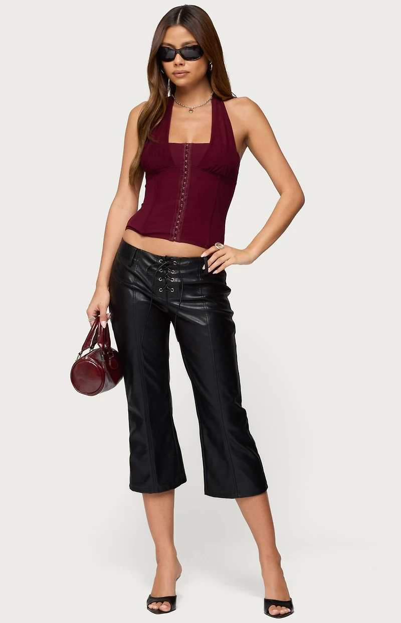 Edikted Rosalina Mesh Halter Corset