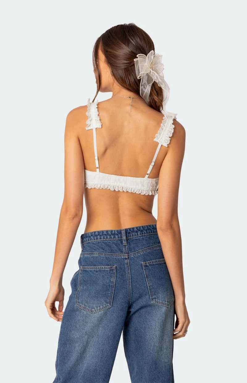 Edikted Fairytale Lacey Crop Top