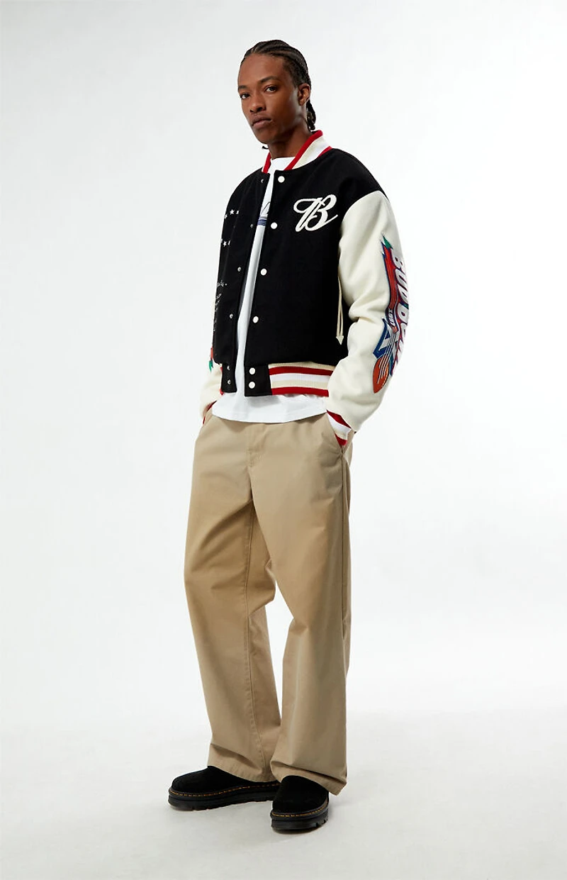 Budweiser Bud Bowl Black Varsity Jacket