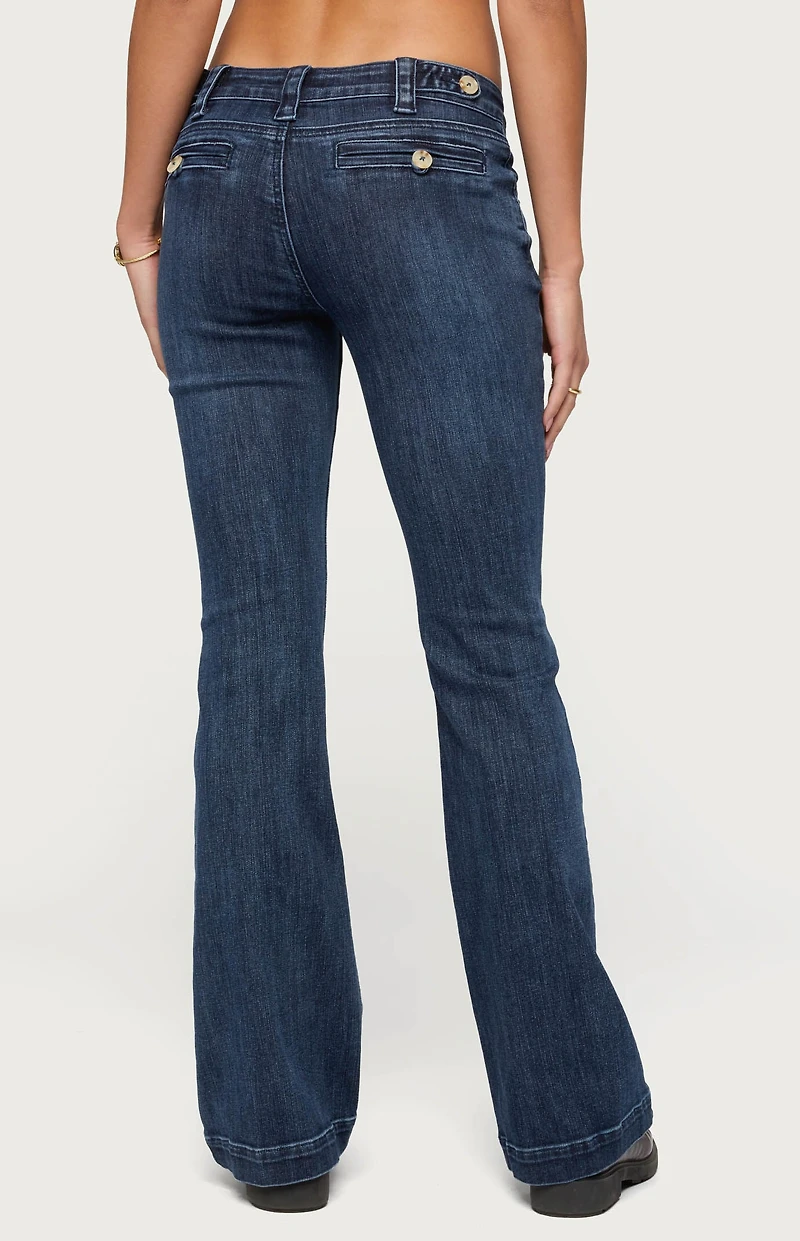 Edikted Roccio Low Rise Bootcut Jeans