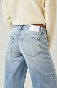 Pacsun Casey Low Rise Baggy Jeans Light Blue Tinted