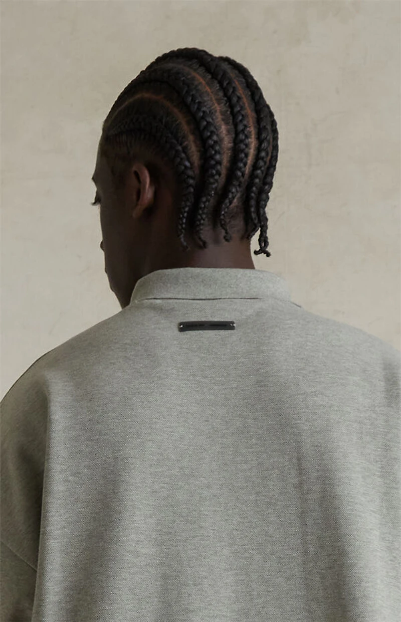 Fear of God ESSENTIALS Concrete Heather Pique Polo Shirt