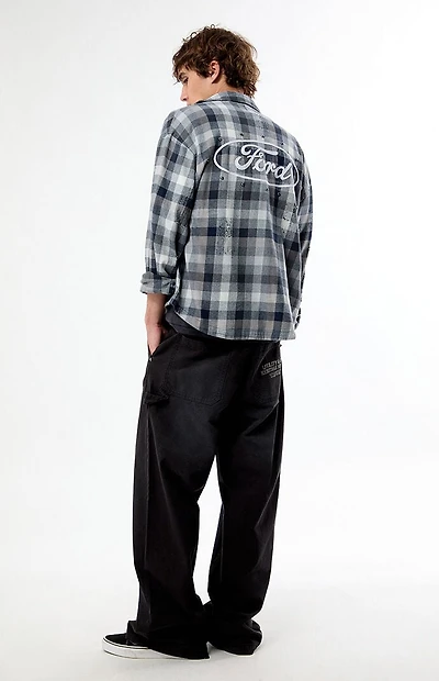 FORD Logo Flannel Long Sleeve Shirt