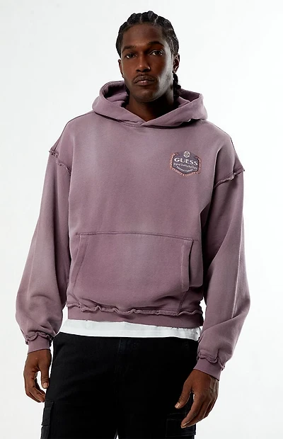 GUESS Originals Purple Classic Boxy Hoodie