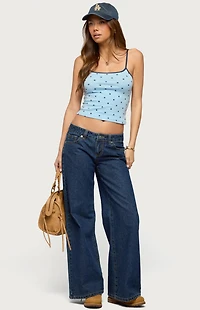 Edikted Carlah Contrast Polka Dot Tank Top