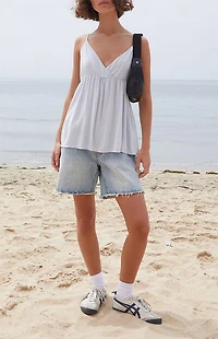 John Galt Light Blue Edith Tank Top