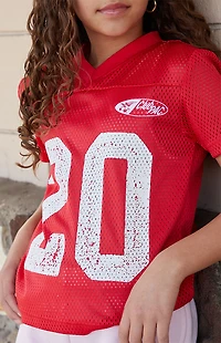 Pacsun Kids 20 Red Mesh Soccer Jersey
