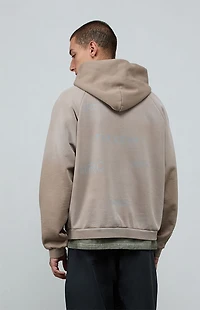 A.R.C. 1183 Khaki Vintage Wash Heavyweight Raglan Oversized Fleece Hoodie