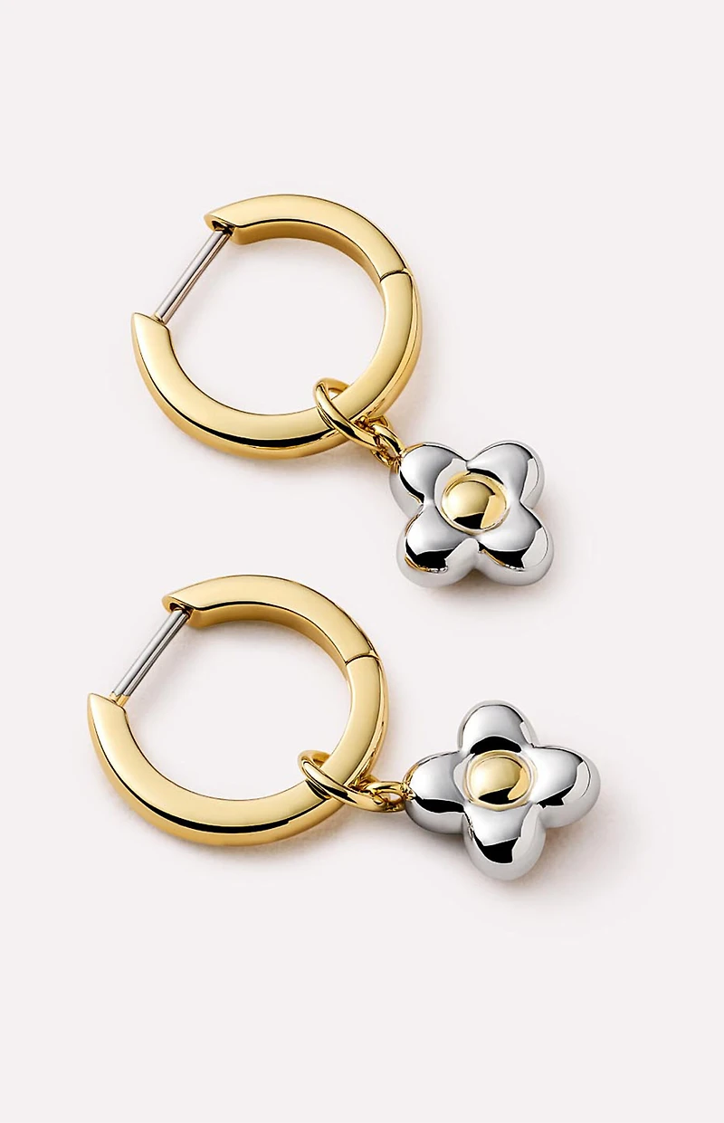 Ana Luisa Liora Flower Hoop Earrings
