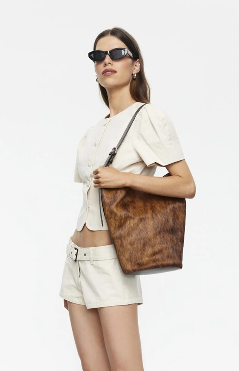 LIONESS Afterglow Buckle Mini Shorts