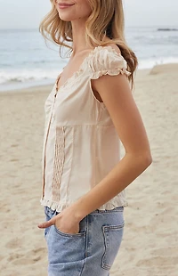John Galt Light Pink Tianna Top