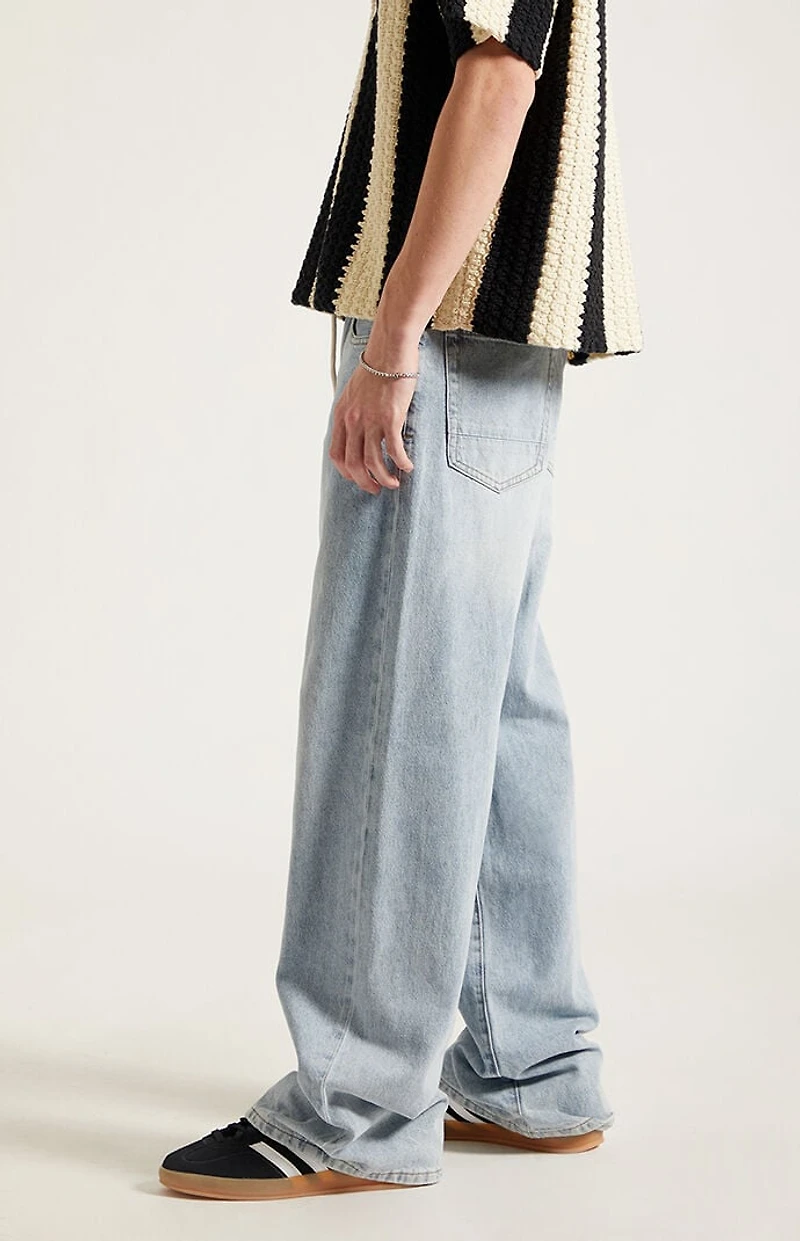 Pacsun Blake Extreme Baggy Jeans Drawstring Light Indigo