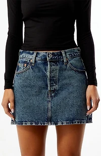 Levi's Acid Wash Icon Denim Mini Skirt