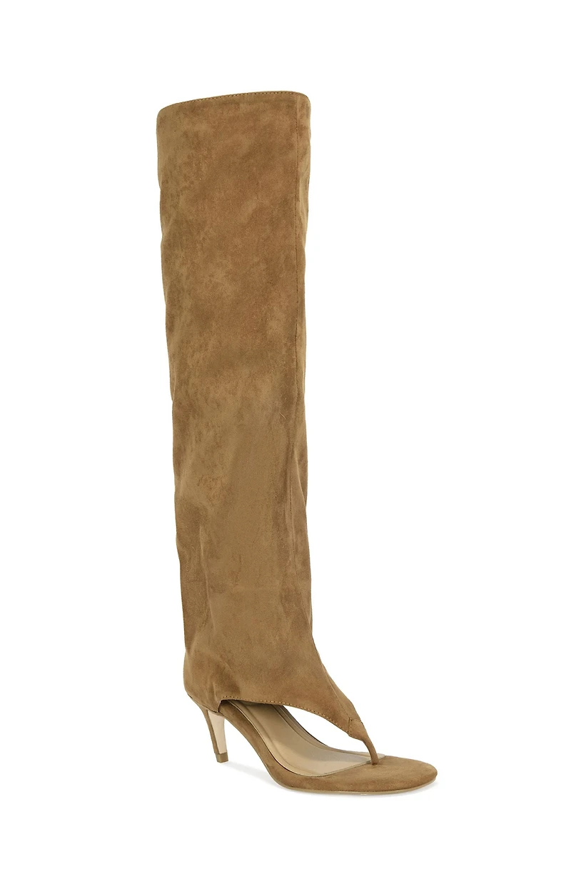 AZALEA WANG Women's Chandi Tan Stiletto Sandal Boots