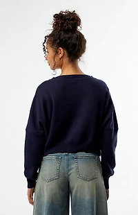 HYPE & VICE Michigan Wolverines Ivy Knit Cropped Sweater