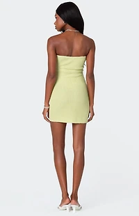 Edikted Sammie Twist Front Knit Mini Dress