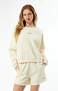 Rhythm Cream Logo Fleece Sweat Shorts