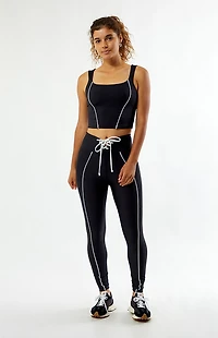 YEAR OF OURS Active Black Corset Tank Top