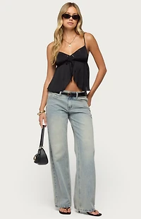 Edikted Liby Split Front Babydoll Top