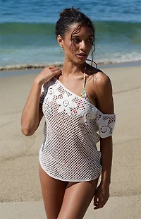 Beverly and Beck Valerie Off-The-Shoulder Short Sleeve Sweater