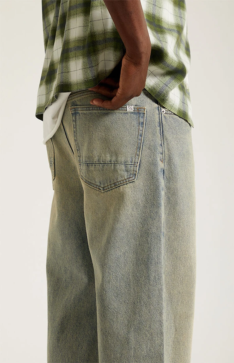 Pacsun Blake Extreme Baggy Jeans Light Blue Tinted