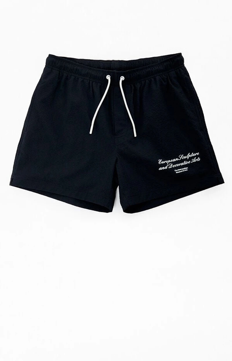 The Met x PacSun ESDA Seersucker 4.5" Swim Trunks