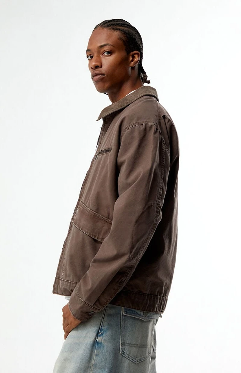 Timberland Brown Washed Canvas Jacket