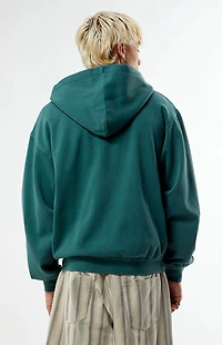 Pacsun Green Vintage Washed Full Zip Hoodie