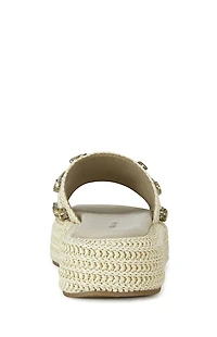 AZALEA WANG Women's Tan Baste Sandals