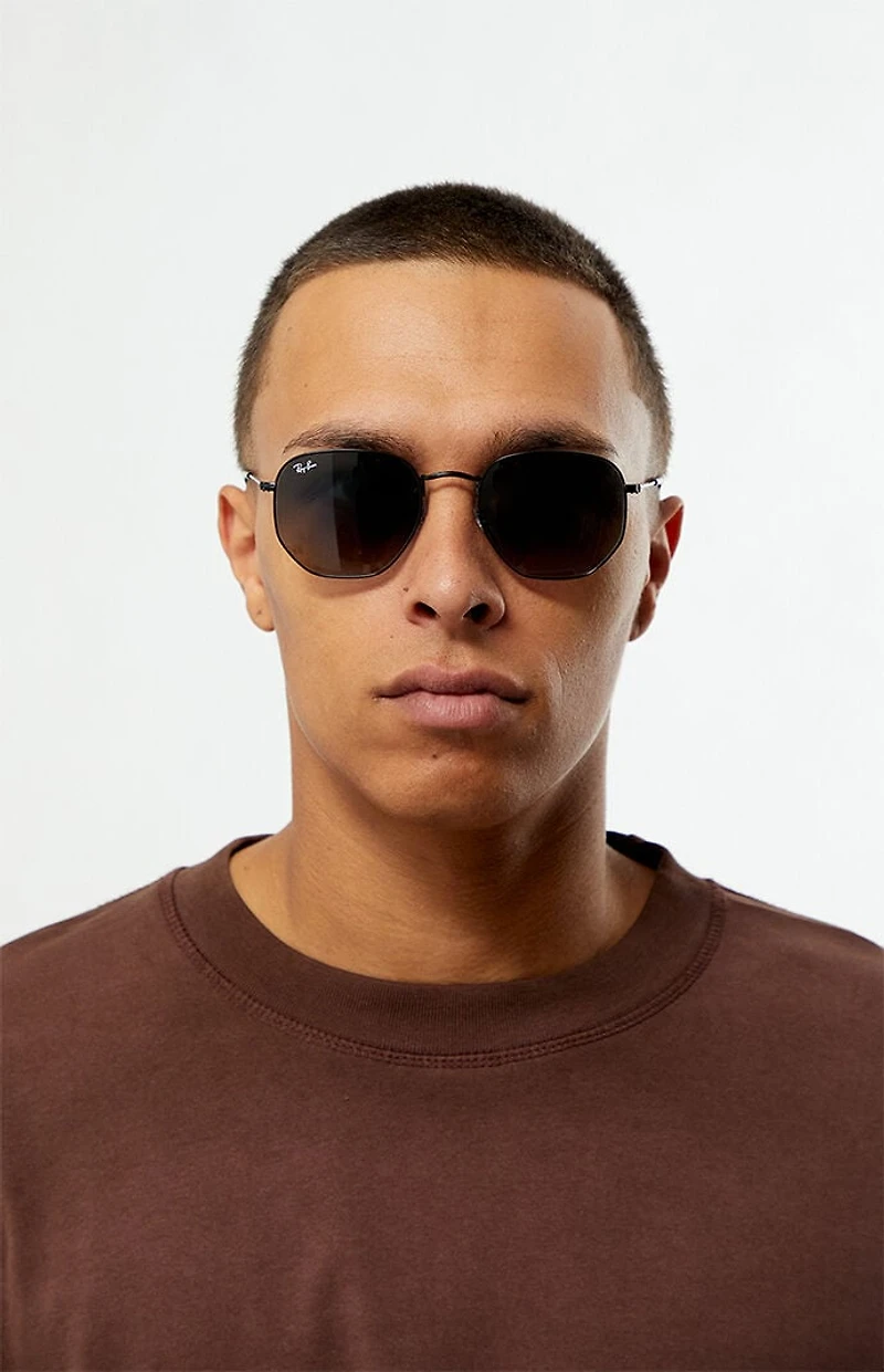 Ray-Ban RB3548 Black Hexagonal Sunglasses