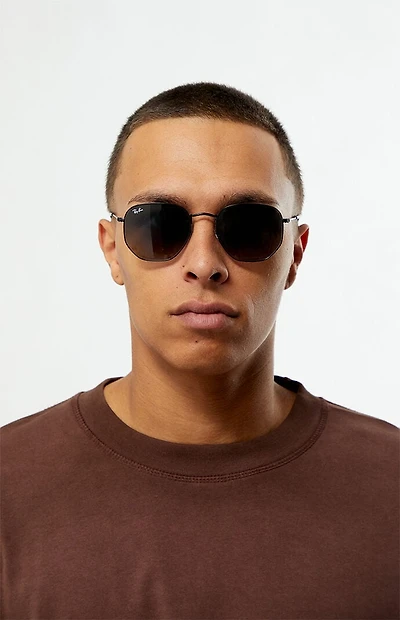 Ray-Ban RB3548 Black Hexagonal Sunglasses