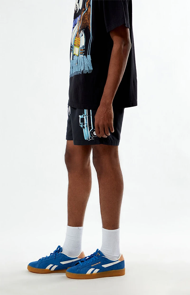 Post Malone Black 4.5" Swim Trunks