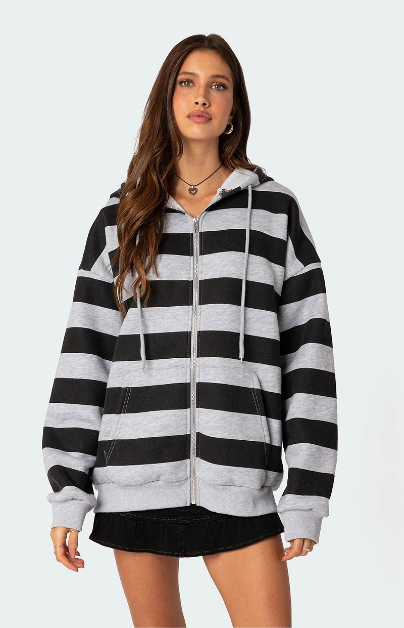 Edikted Maritza Oversized Zip Up Hoodie