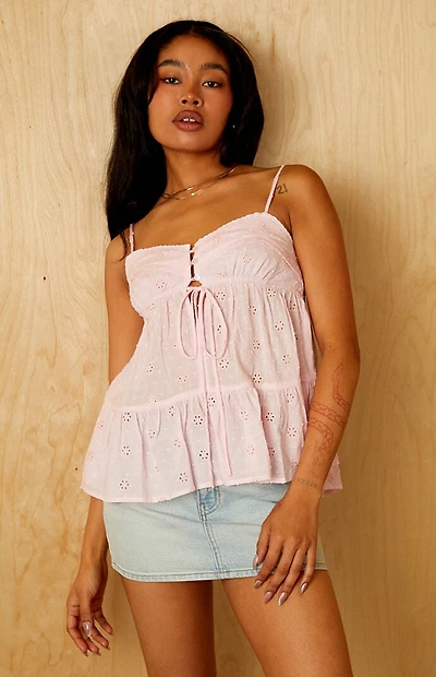 Your Favorite Emi Eyelet Babydoll Top