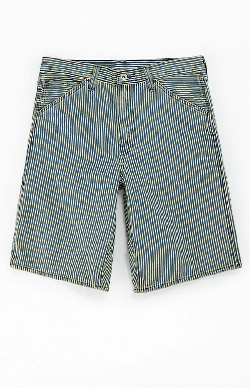 Levi's Striped 568 Loose Fit Denim Carpenter Shorts