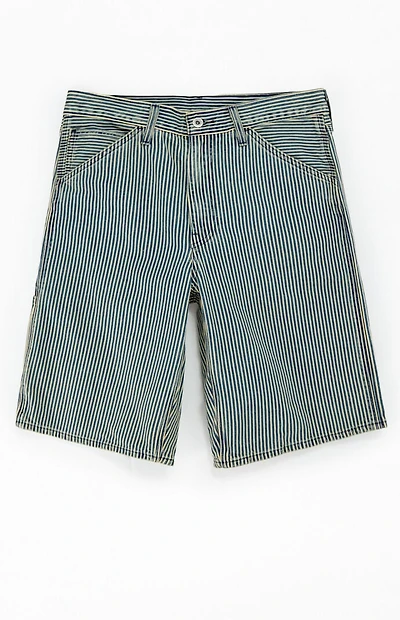 Levi's Striped 568 Loose Fit Denim Carpenter Shorts