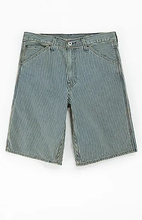 Levi's Striped 568 Loose Fit Denim Carpenter Shorts