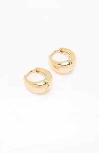 John Galt Gold Chunky Hoop Earrings