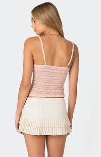 Edikted Tuesday Textured Lace Tank Top