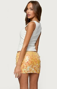 Edikted Lemon Drop Ribbed Tank Top