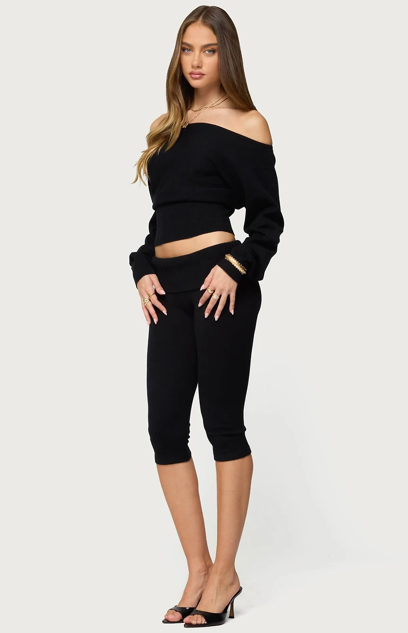 Edikted Skyla Knit Capri Pants