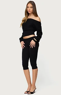 Edikted Skyla Knit Capri Pants