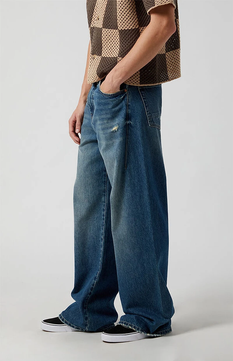 Pacsun Blake Extreme Baggy Jeans Medium Blue Wash