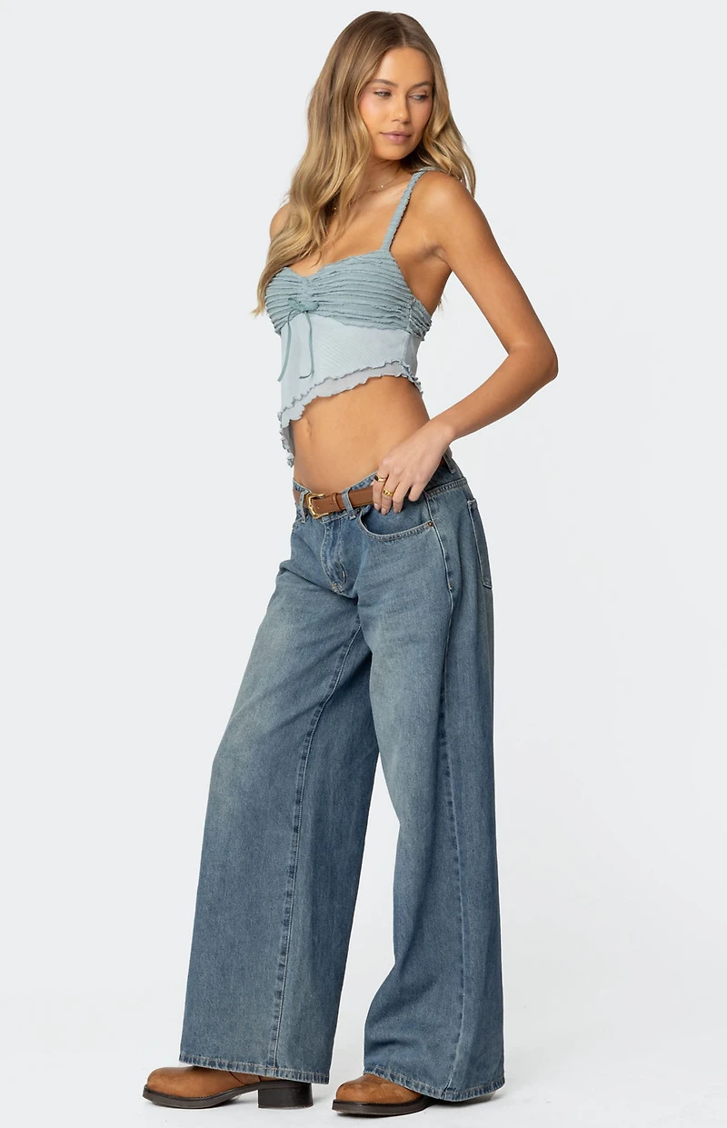 Edikted Ruffled Asymmetric Tank Top